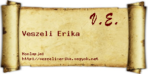 Veszeli Erika névjegykártya